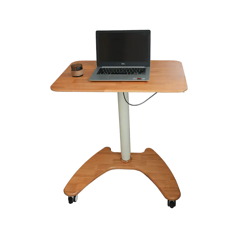 SK06-01 Natural Wood Style Pneumatica Height-Adjustable Desk