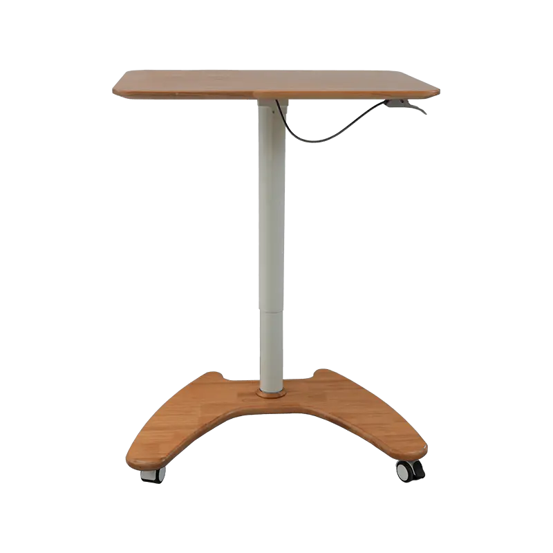 SK06-01 Natural Wood Style Pneumatica Height-Adjustable Desk